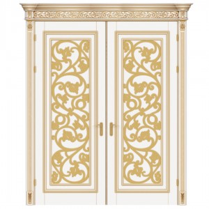 Міжкімнатні двері подвійні з масиву дерева Art Deco 1