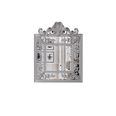 Интерьерное зеркало Bonapart 112*90 см черное