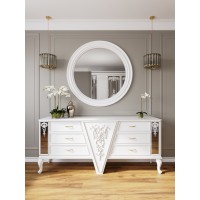 Interior wall mirror Rondo 140 cm white