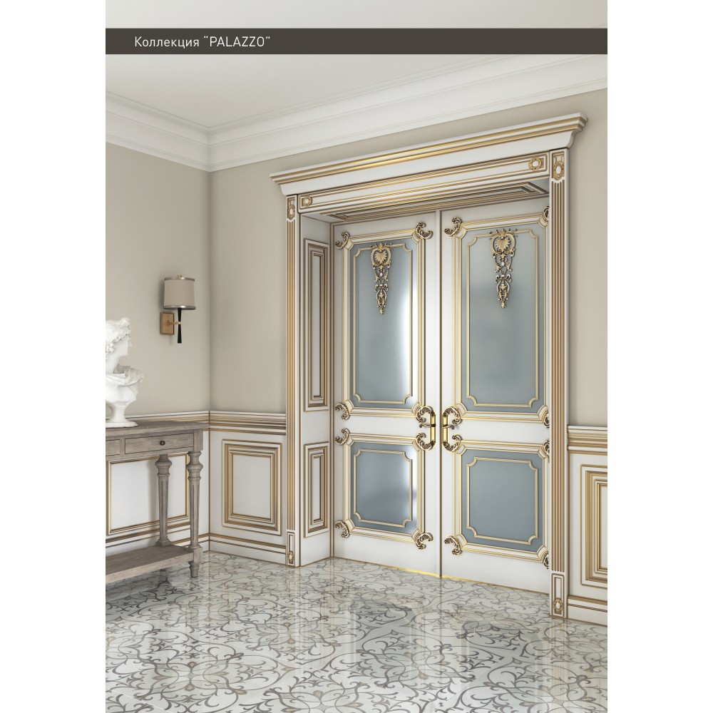 Межкомнатные двери подвійни с массивом дерева Palazzo