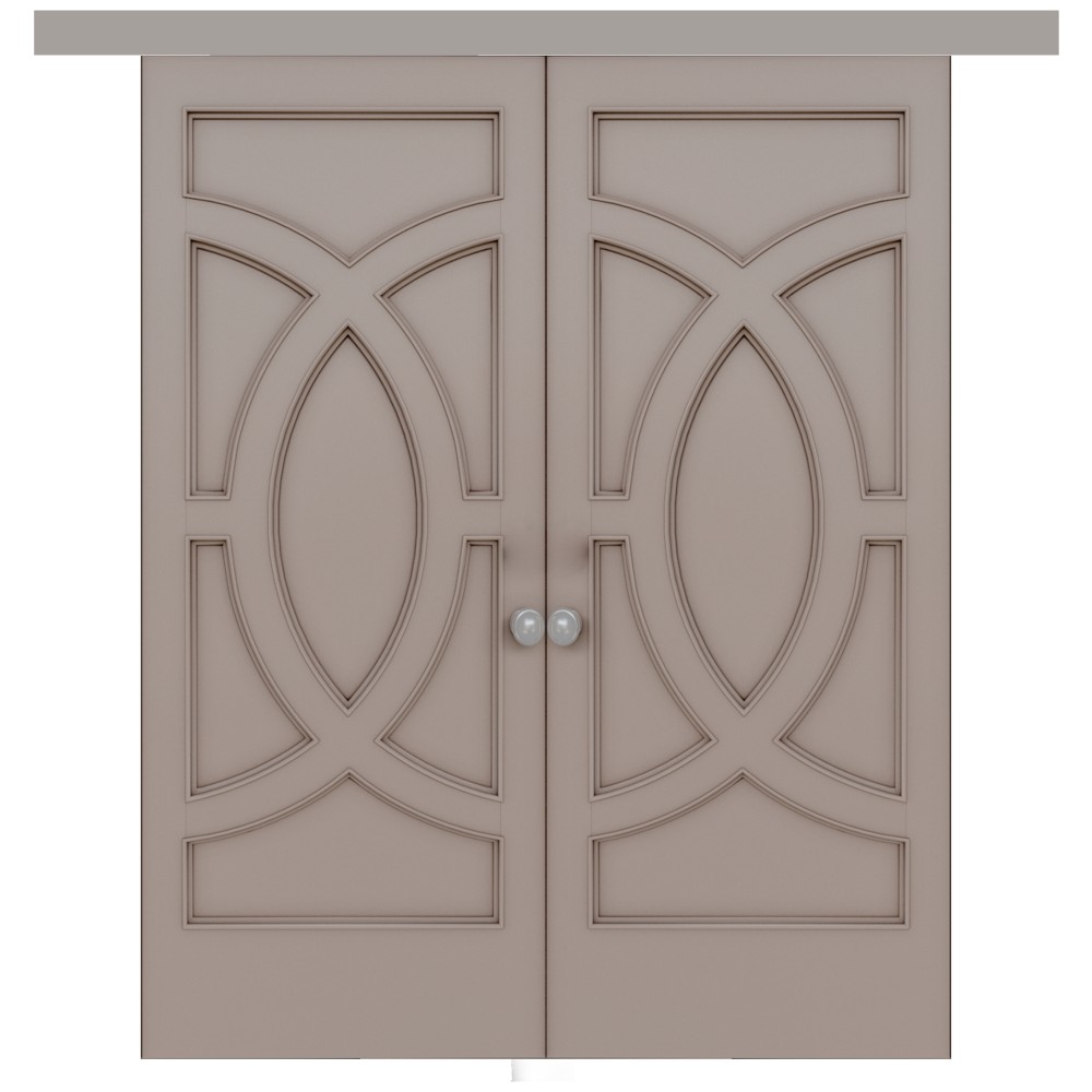 Art Channel solid wood double sliding interior doors