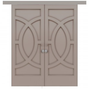 Art Channel solid wood double sliding interior doors