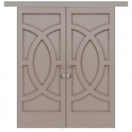 Art Channel solid wood double sliding interior doors