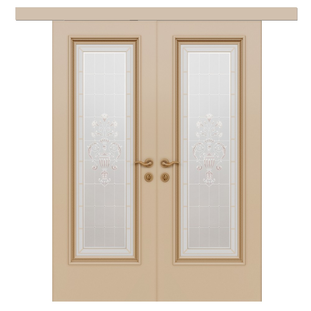 Double sliding interior doors made of solid wood Lorenzo 6