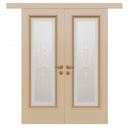 Double sliding interior doors made of solid wood Lorenzo 6