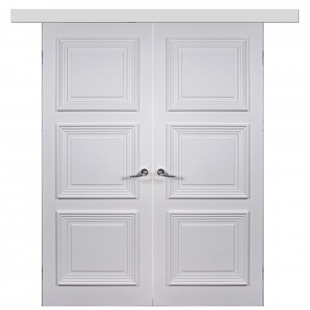 Double sliding interior doors made of solid wood Lorenzo 5