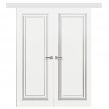 Double sliding interior doors made of solid wood Lorenzo 2