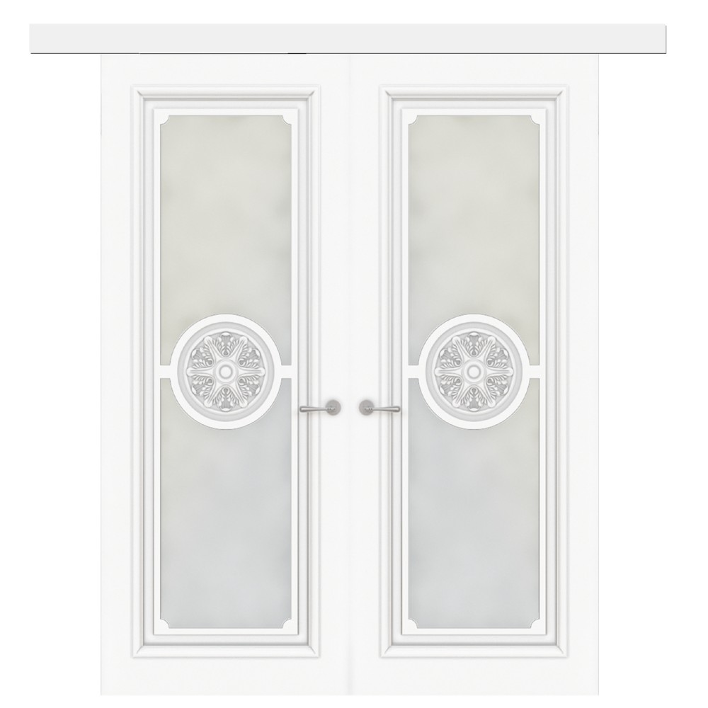 Double sliding interior doors made of solid wood Lusso
