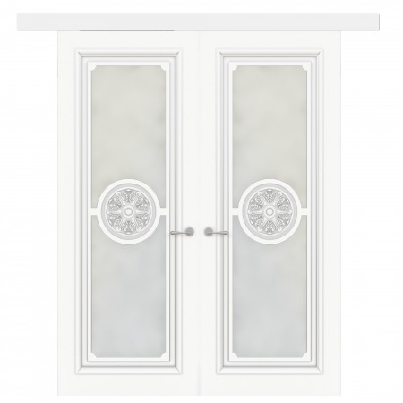 Double sliding solid wood interior doors Lusso 1