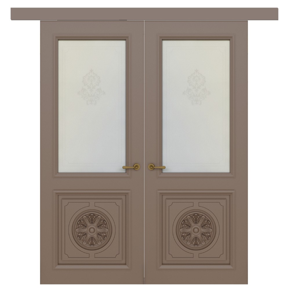 Double sliding solid wood interior doors Lusso 1