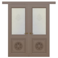 Double sliding solid wood interior doors Lusso 1