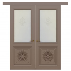 Double sliding solid wood interior doors Lusso 1