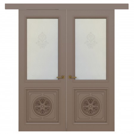 Double sliding solid wood interior doors Lusso 1