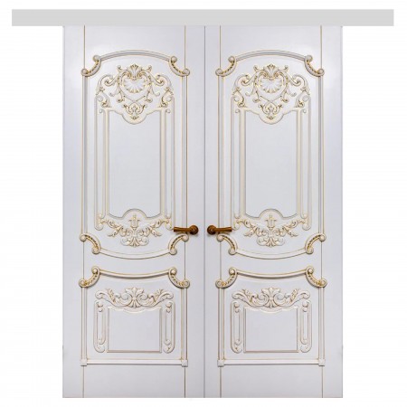 Barocco solid wood double sliding interior doors