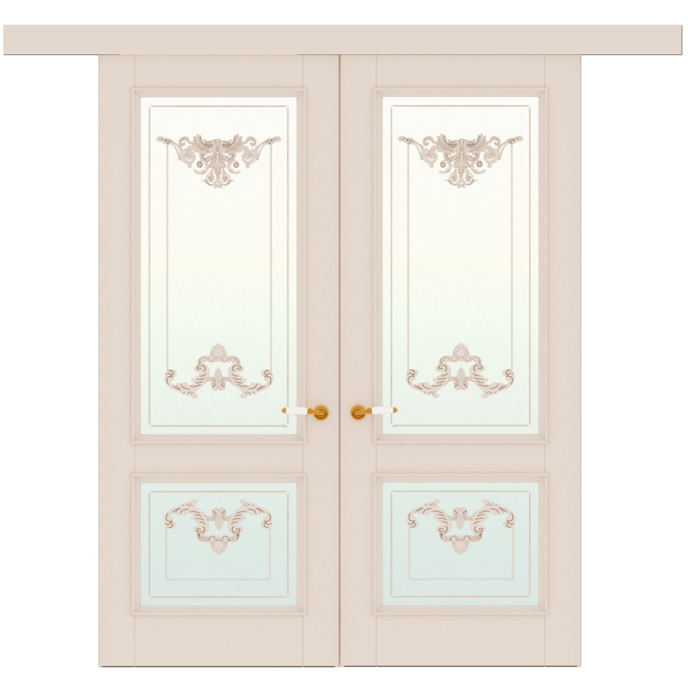 Double sliding solid wood interior doors Europa