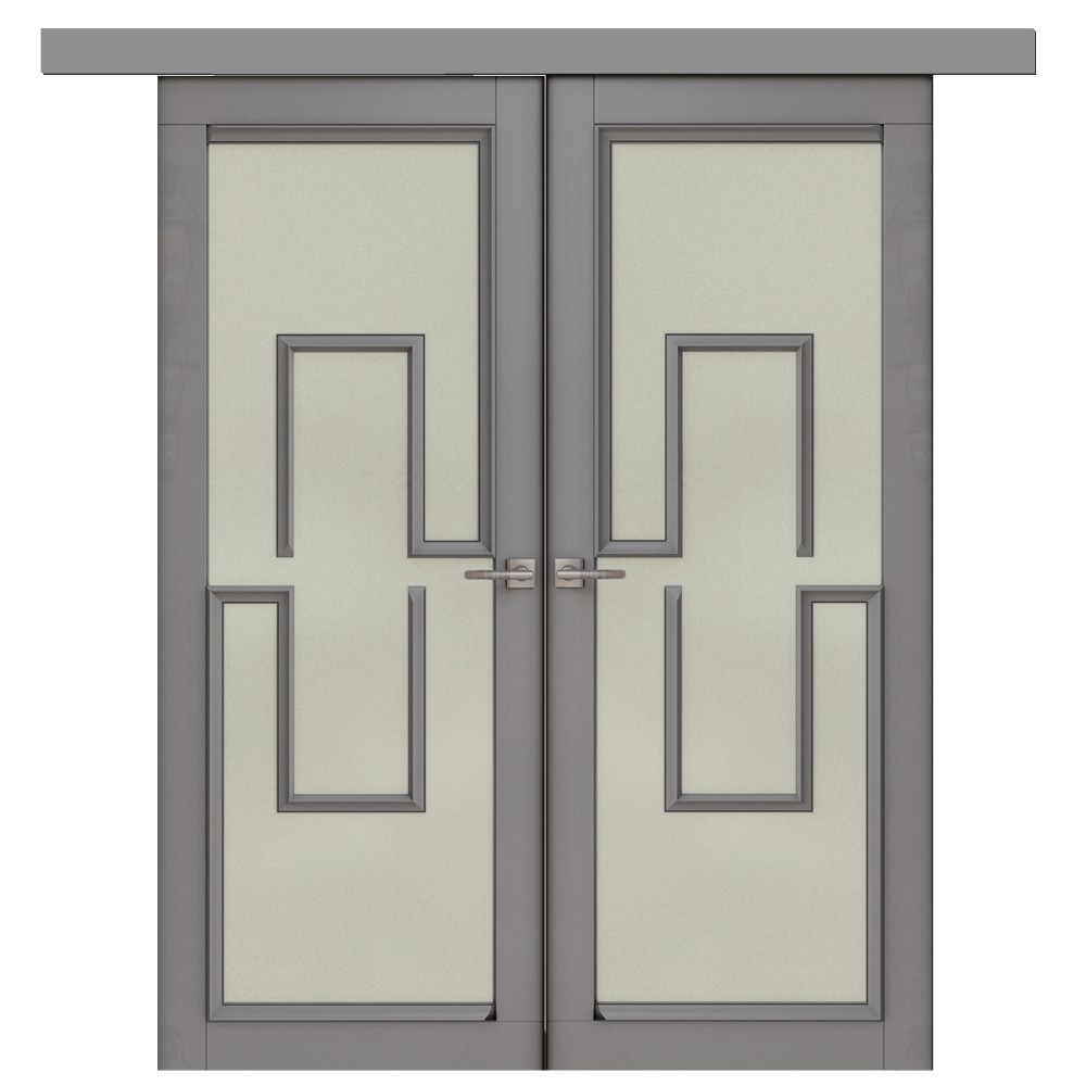 Double sliding interior doors made of solid wood Lobo