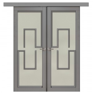Double sliding interior doors made of solid wood Lobo