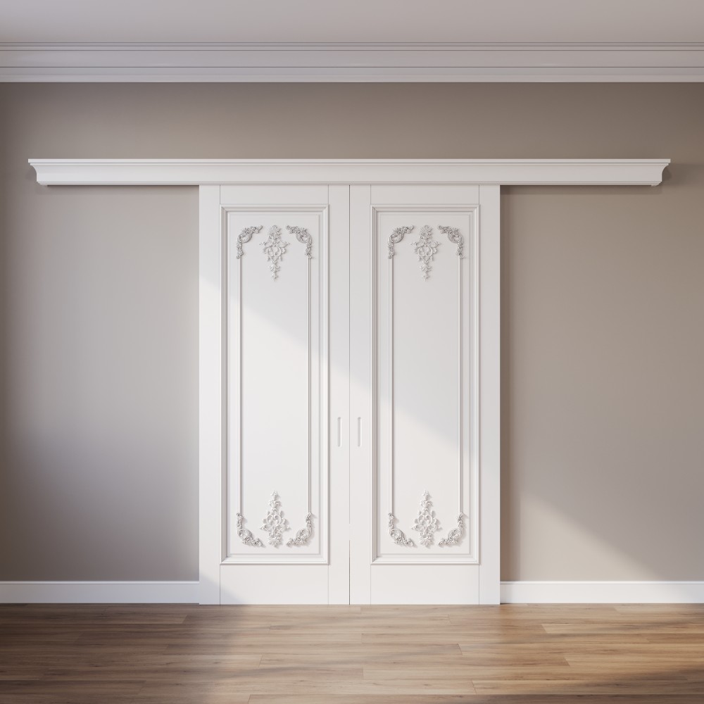 Double sliding interior doors made of solid wood Impero