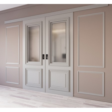 Double sliding interior doors made of solid wood Lorenzo 3