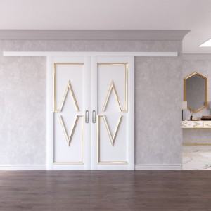 Double sliding interior doors made of solid wood Lobo 2