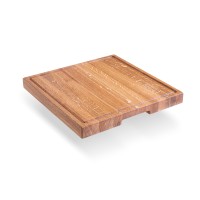 Cutting board 40*40*4 cm panel made of premium oak of the Casa Verdi brand. Photo 1
