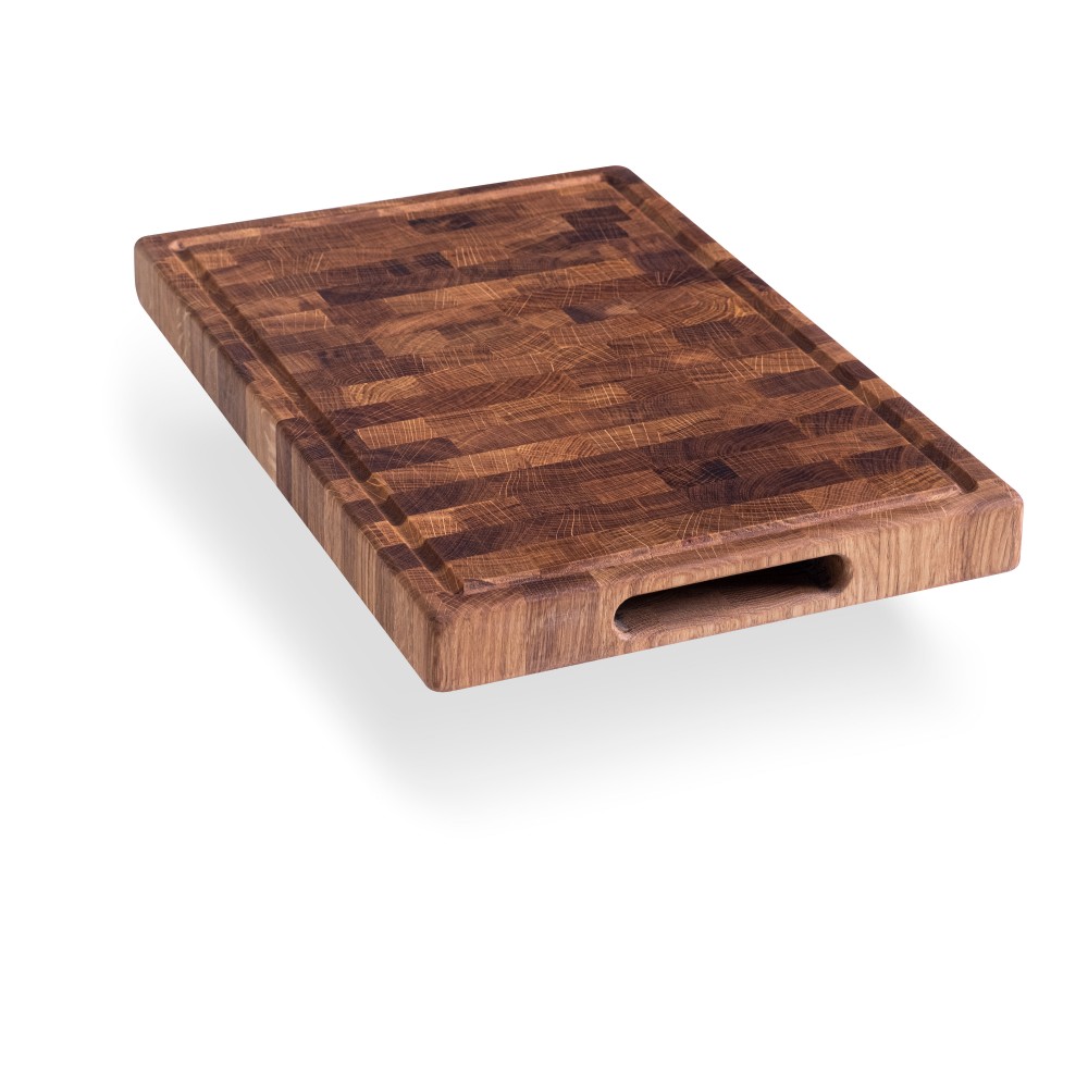 Cutting board 30*45*3 cm end made of premium oak of the Casa Verdi brand