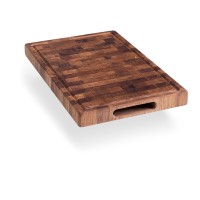 Cutting board 30*45*3 cm end made of premium oak of the Casa Verdi brand. Photo 1