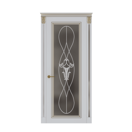 Міжкімнатні двері з масиву дерева Palladio 1 сірий