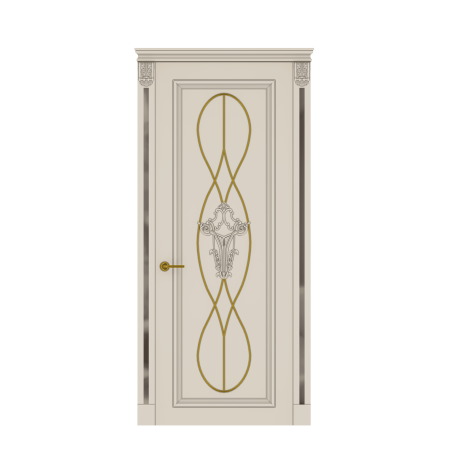Міжкімнатні двері з масиву дерева Palladio 3 з дзеркалом
