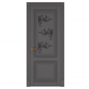 Lorenzo Flora 6 Solid Wood Interior Doors in Grey
