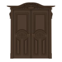 Двери двойные из массива вишни Европа 2. Photo 1