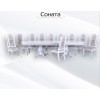 Set folding table Sonata 200+50+50x100cm + 10 Sicily chairs - Фото 2