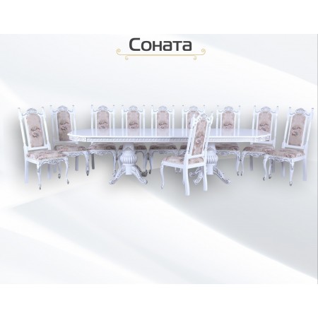 Set folding table Sonata 200+50+50x100cm + 10 Sicily chairs  - Фото 1
