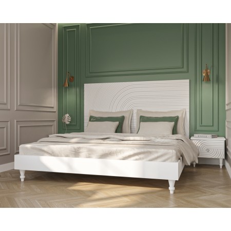 Solid wood bed