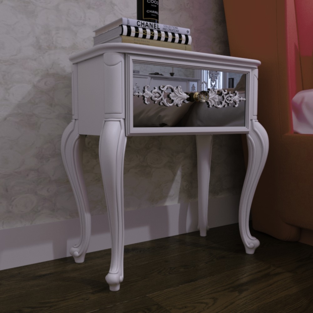Casa Verdi bedside table made of solid ash with one gray drawer 600 mm x 300 mm x 500 mm