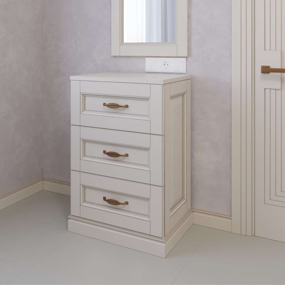 Casa Verdi bedside table made of solid ash with one gray drawer 600 mm x 300 mm x 500 mm