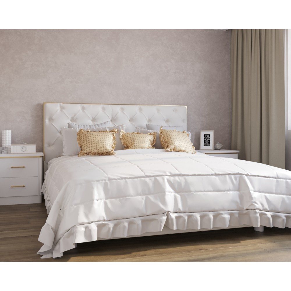 Solid wood bed