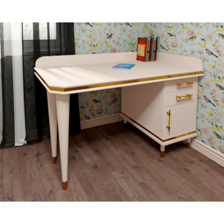 Casa Verdi solid alder desk with brass inserts  - Фото 1