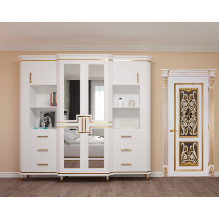 A wardrobe made of solid alder 250x3.08x54.5  - Фото 1