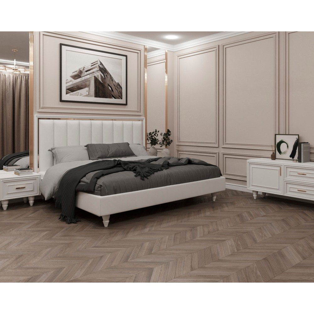 Solid wood bed