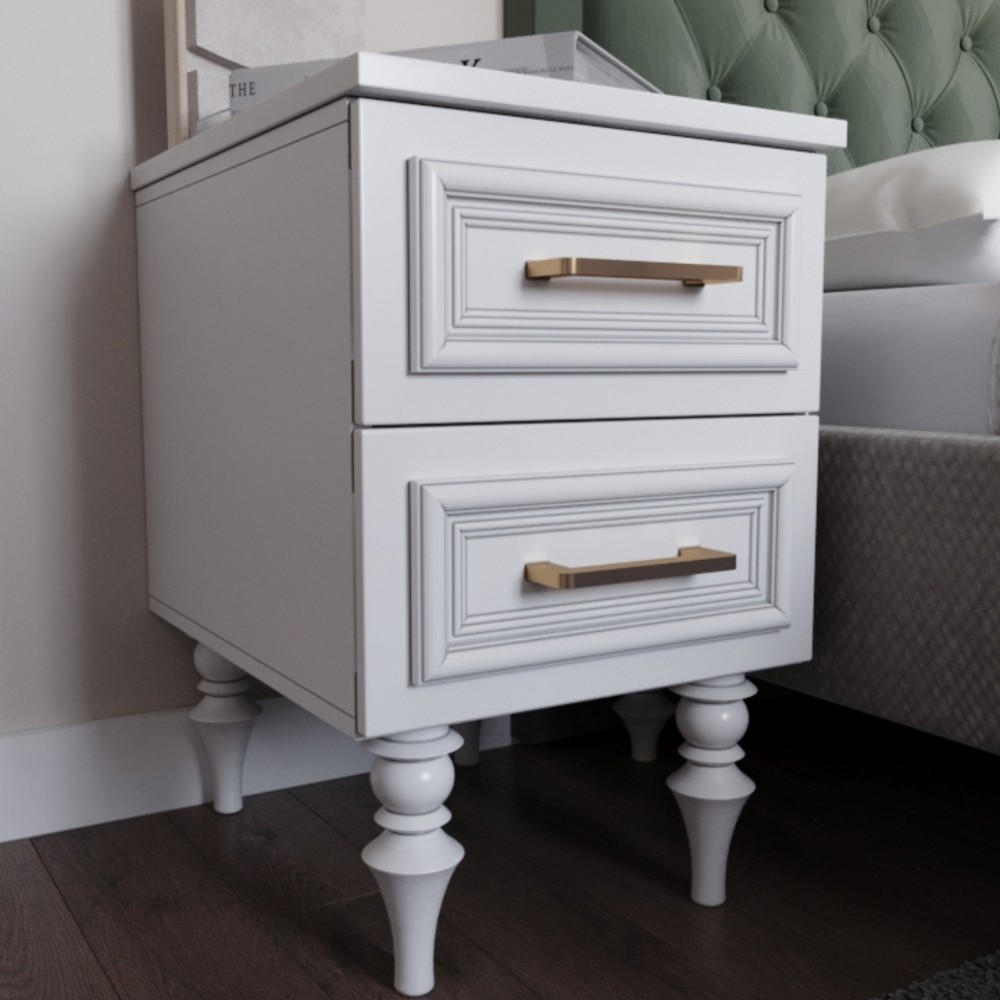 Casa Verdi bedside table made of solid ash with one gray drawer 600 mm x 300 mm x 500 mm