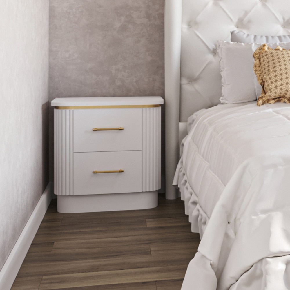 Casa Verdi bedside table made of solid ash with one gray drawer 600 mm x 300 mm x 500 mm
