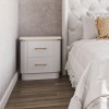 Casa Verdi bedside table made of solid ash with one gray drawer 600 mm x 300 mm x 500 mm - Фото 2