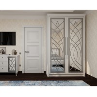 A wardrobe made of solid alder 250x3.08x54.5. Photo 1
