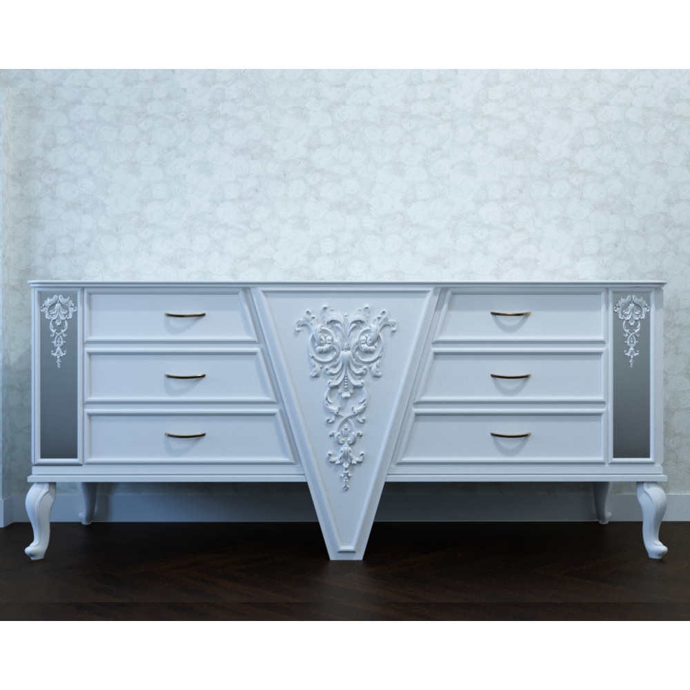 Casa Verdi chest of drawers made of solid ash 130 x 50 x 105 cm
