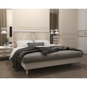Solid wood bed