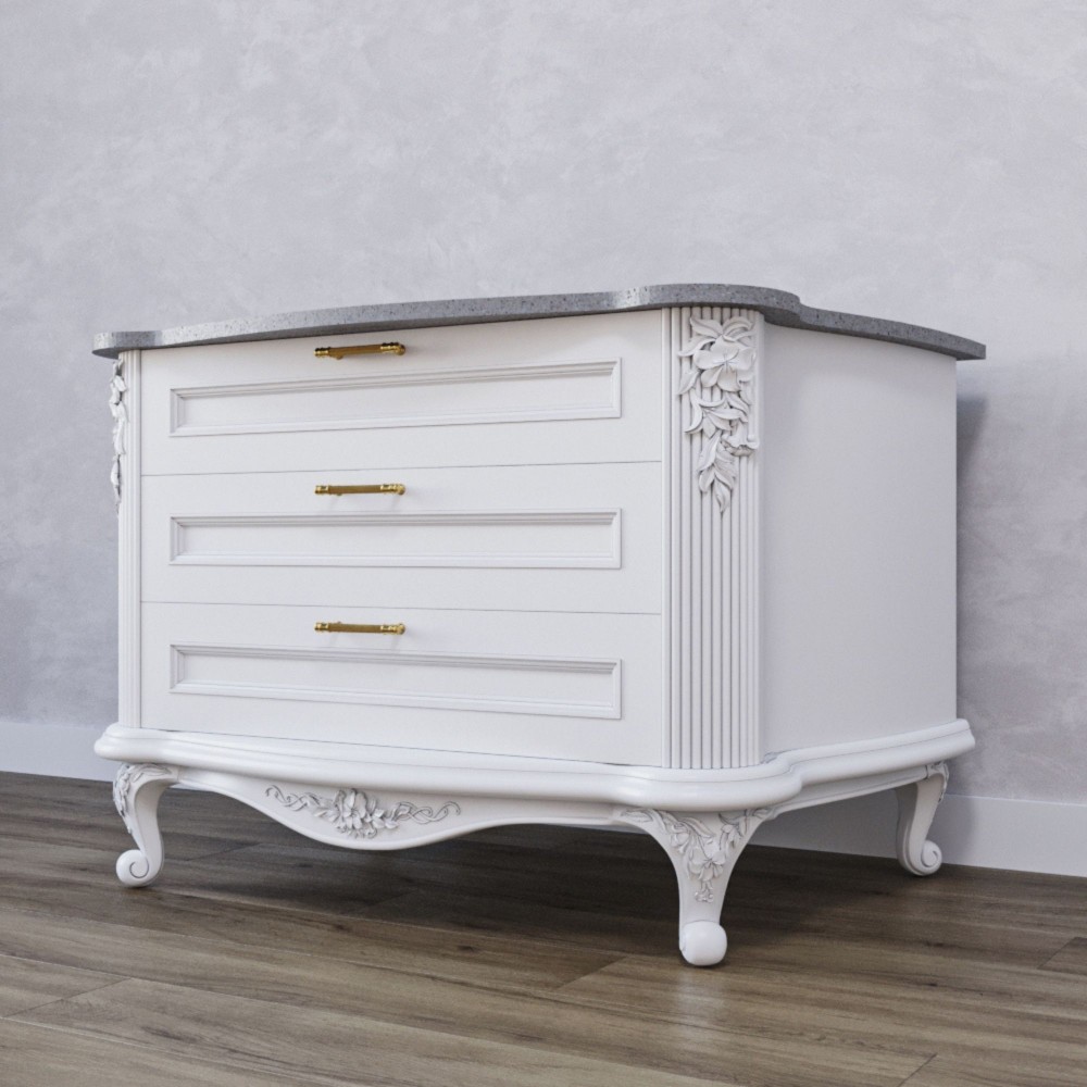 Casa Verdi bedside table made of solid ash with one gray drawer 600 mm x 300 mm x 500 mm