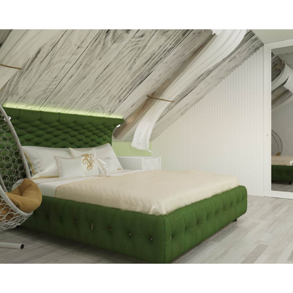 Solid wood bed