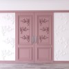 Подвійні розсувні Flower міжкімнатні двері з масиву ясена - Фото 2