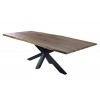 Table - slab wild edge oak with epoxy resin 2200x1000 mm with a set of legs Hedgehog - metal - Фото 2